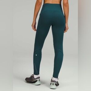 Lululemon Tech Fleece High-Rise Running Tight 28" Green Jasper